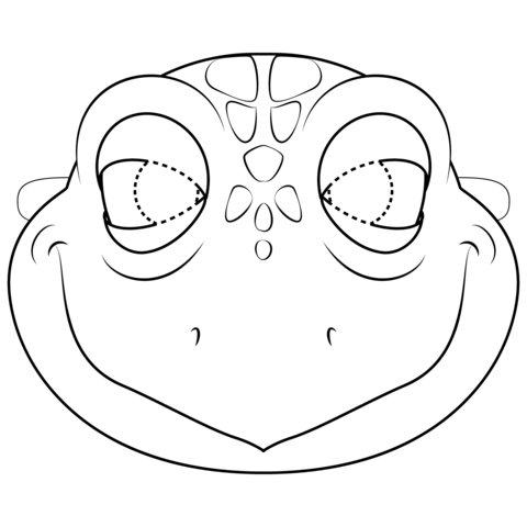 Turtle Mask Coloring Page